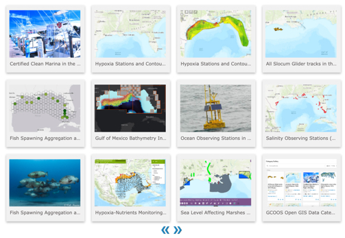 Catalog of ocean observation and environmental web maps